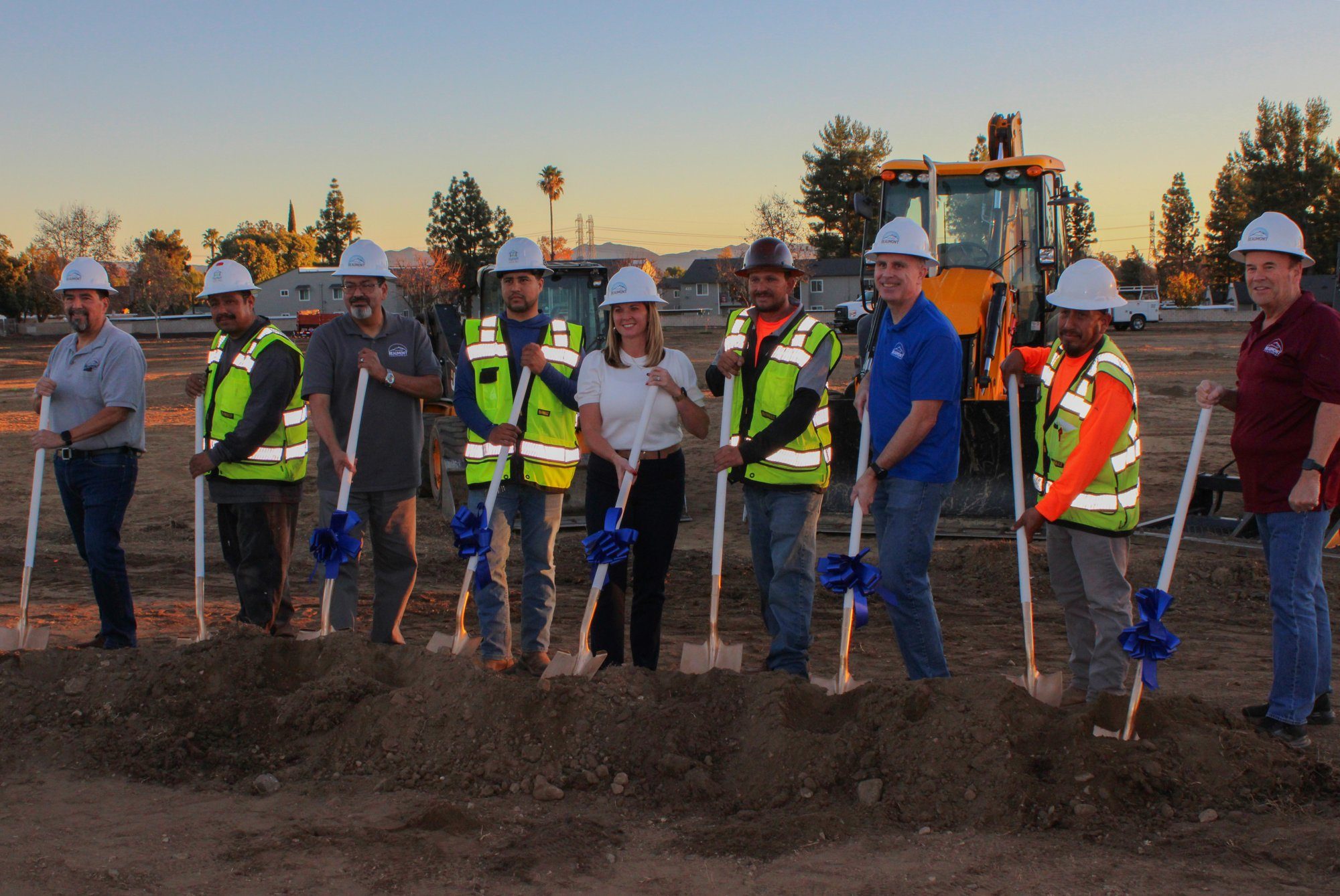 Groundbreaking with City of Beaumont officials at the Sports Park Field Lighting & Expansion project