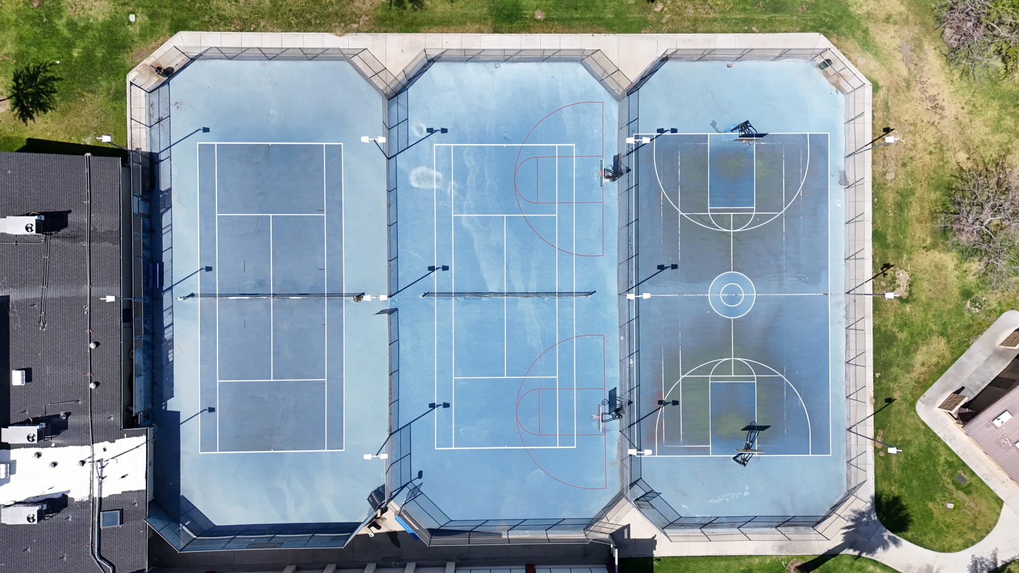 Rialto City Park courts before resurfacing