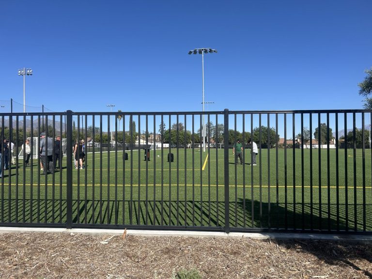 New perimeter fencing installed along the Beaumont Sports Park field