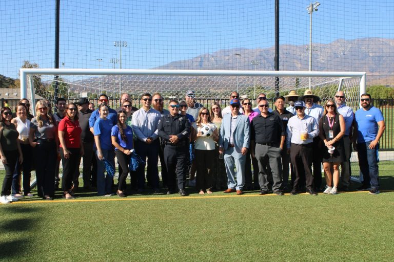 City officials and project team at the Beaumont Sports Park ribbon cutting