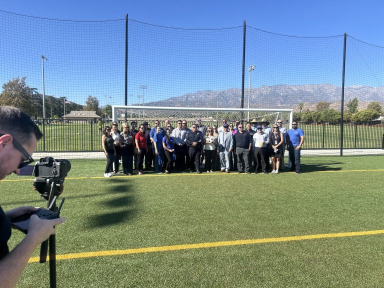 Official team photo on the new field at the Beaumont Sports Park ribbon cutting